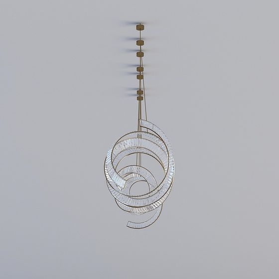 Spiral Crystal Chandelier 3D model