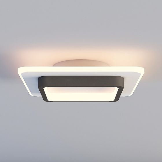 Modern Earth Color Ceiling Light 3D Model