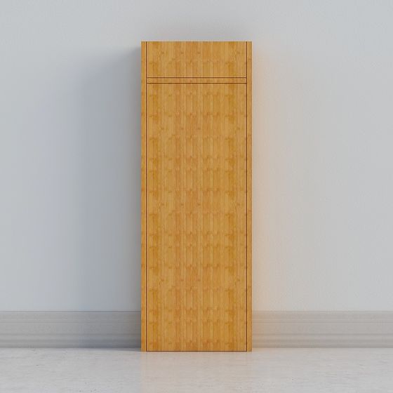 Stylish Bamboo Wood Door 3D model