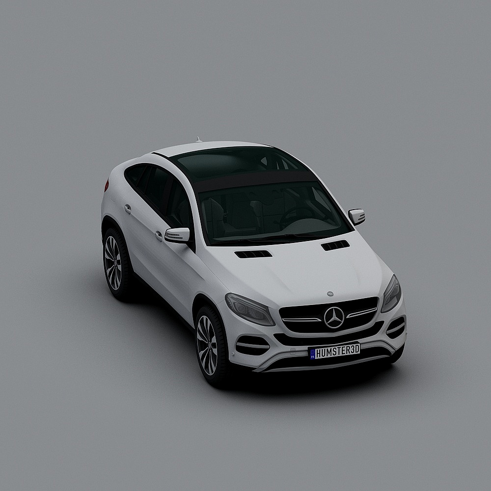 Realistic Mercedes GLE Coupe 3D model
