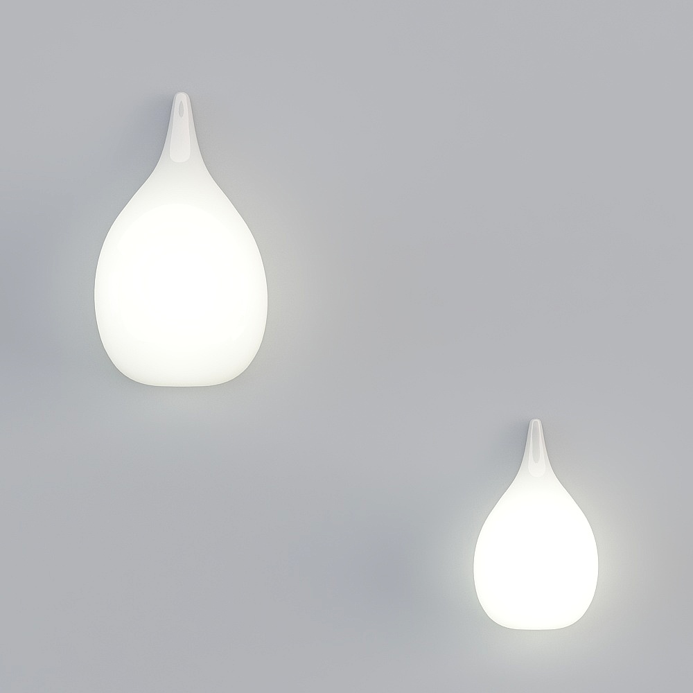 Hanging Water Drop Lamp 3D model
