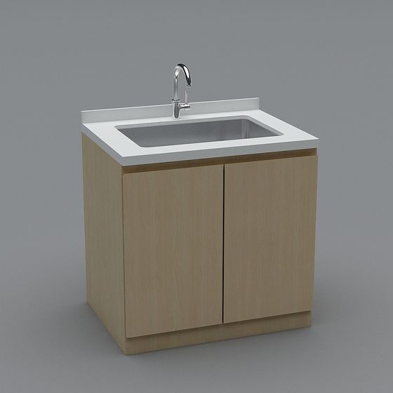 Minimalist Bathroom Cabinet 3D model