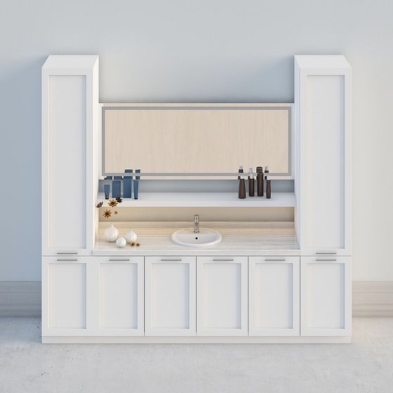 Wash Basin Cabinet 3D Model