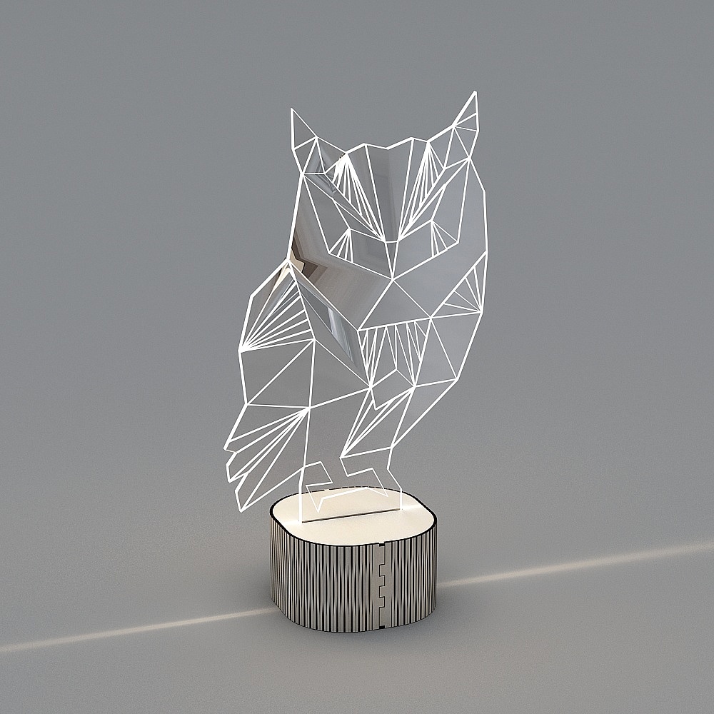 ของตกแต่งที่ส่องแสงเป็นรูปนกฮูก