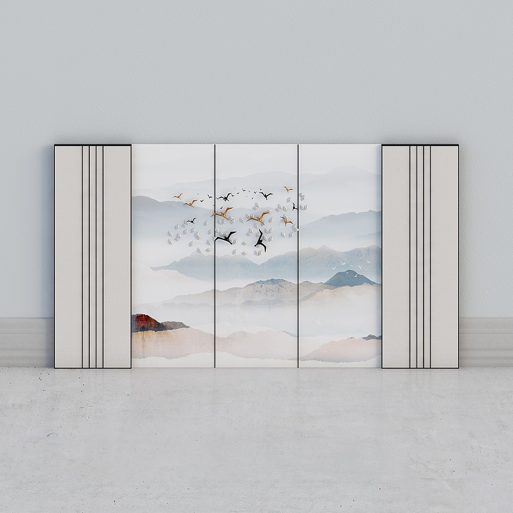 Sofa wall background wall