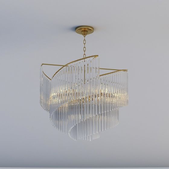 Toutes les lumières 3D sont XJDS - Lustre en cristal pour étude de chambre de restaurant de luxe de style Hong Kong moderne - MD841-D800