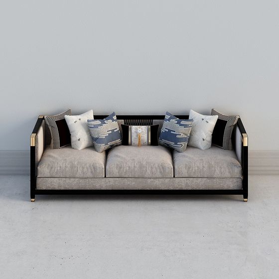 Stylish Low Polygon Sofa 3D model
