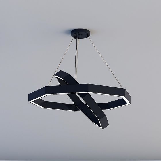 Unique Geometric Hanging Lamp 3D model