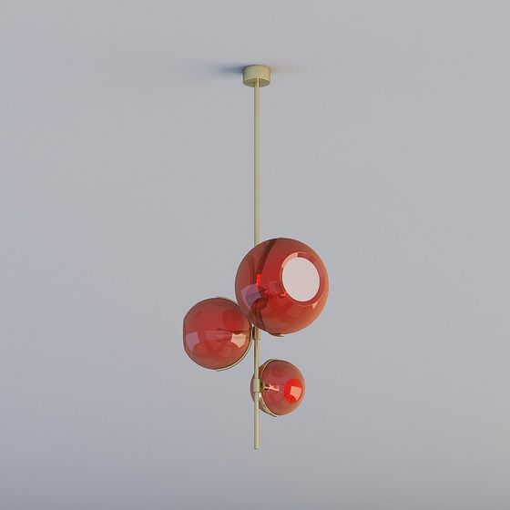 Elegant Low-Poly Chandelier 3D model