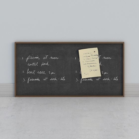 Unique Low-Poly Blackboard 3D model for Creative Spaces