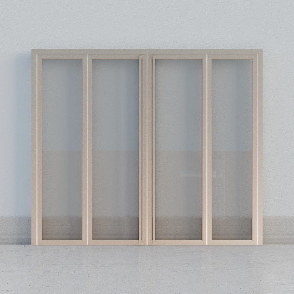 Stylish Glass Sliding Door 3D model