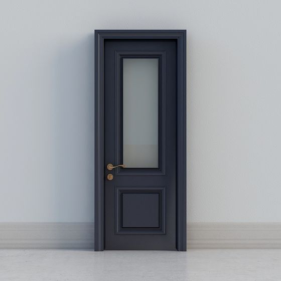 Elegant Low-Poly Realistic Door 3D model