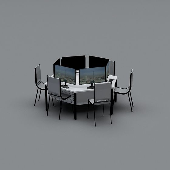 Futuristic Conference Room 3D model
