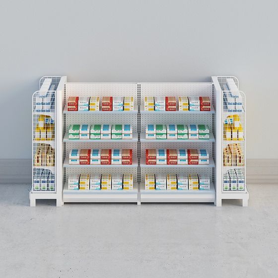 Minimalist 3D Shelf Model for Modern Interiors
