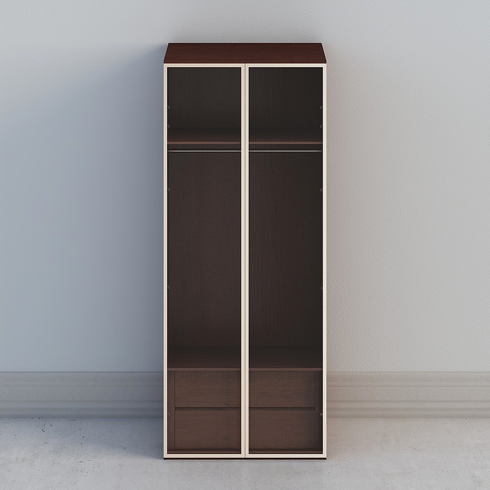 YMJ1812-2M wardrobe cabinet 2 glass door panel