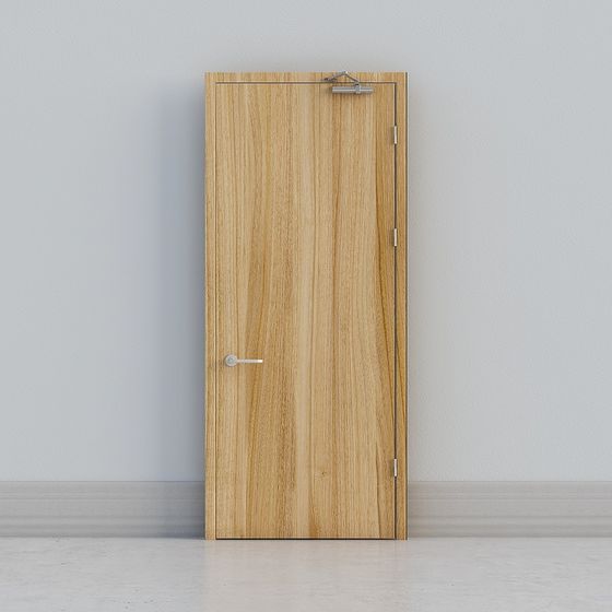 Minimalist Wooden Door 3D model