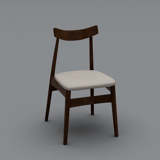 Elegant Scandinavian 3D Model Chair for Modern Spaces