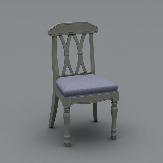 Charming Low-Poly Dining Chair 3D Model