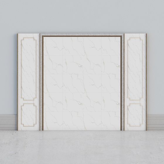 Elegant Marble Screen 3D model