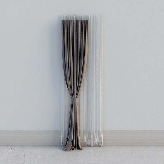 Chic Low Poly 3D Curtain Model for Contemporary Spaces