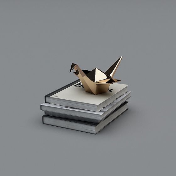 Low Poly Origami Crane 3D model