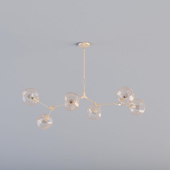 Unique Low-Poly Chandelier 3D model