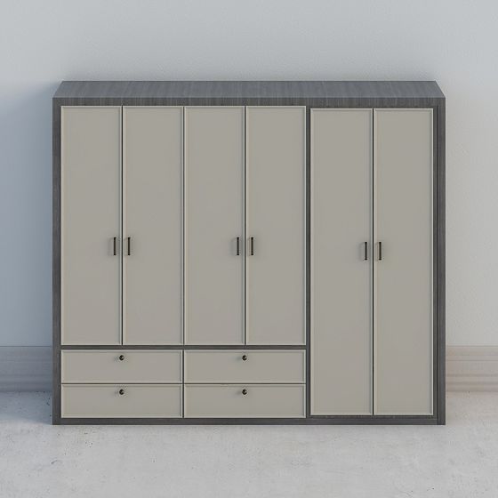 Urban Storage 3D model - Modern Minimalist Wardrobe