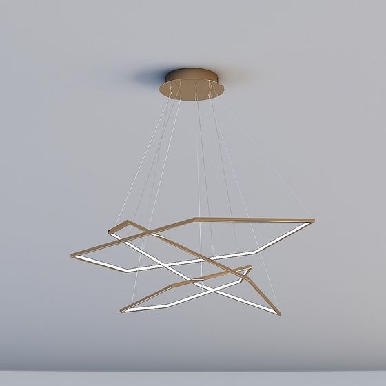 Unique Geometric Pendant Light 3D model