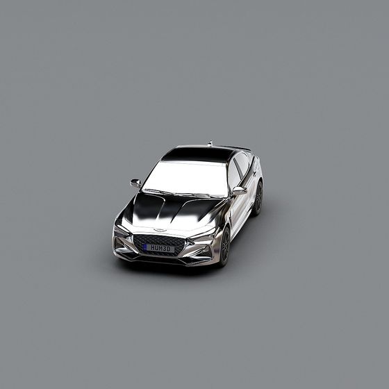 Sleek Low-Poly 3D Car Model for Urban Environments