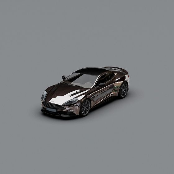 Elegant Low-Poly Car 3D Model