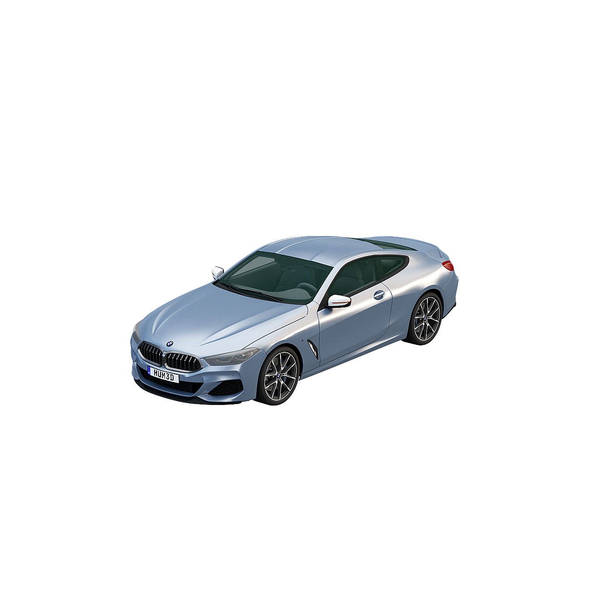 BMW 8 Series Coupe 3D Model – Low-Poly Luxury Car