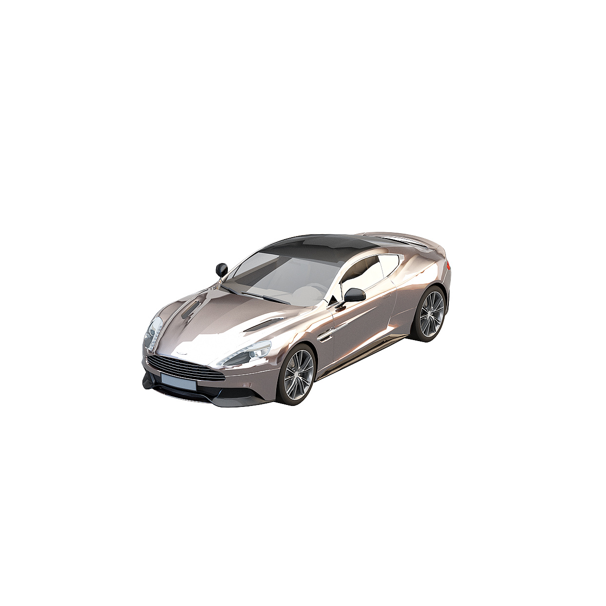 Elegant Low-Poly Car 3D Model – Sleek Black & Silver Design