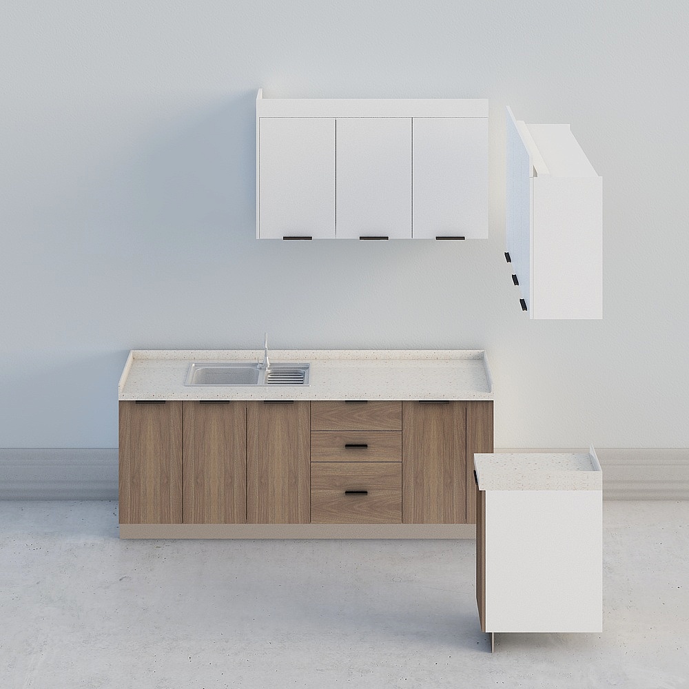 L shaped kitchen cabinet