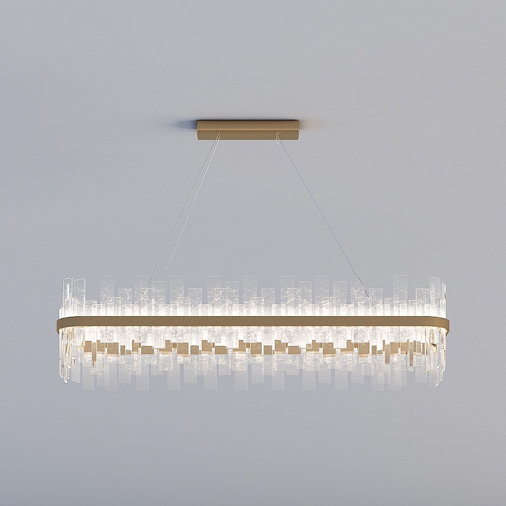 Crystal Waterfall Chandelier 3D model