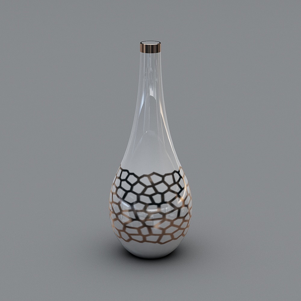 Elegant Low-Poly Vase 3D model