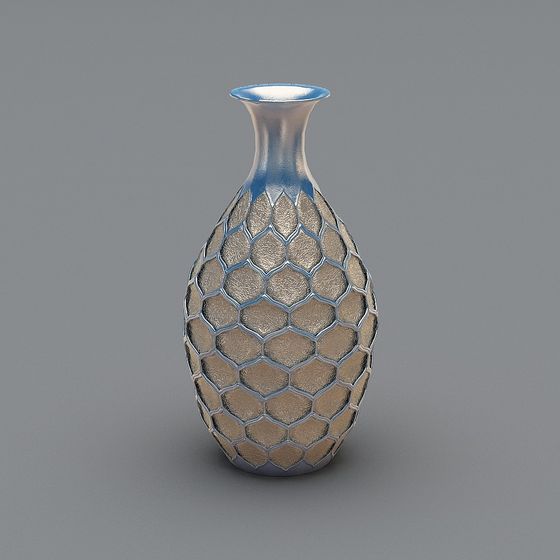 Hexagonal Glass Vase 3D model