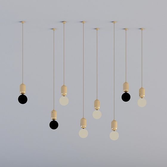 Minimalist Pendant Lights 3D model