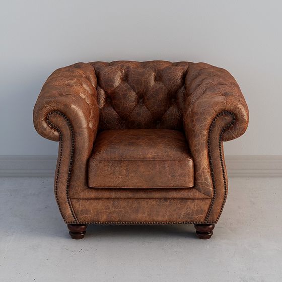 Classic Leather Armchair 3D model