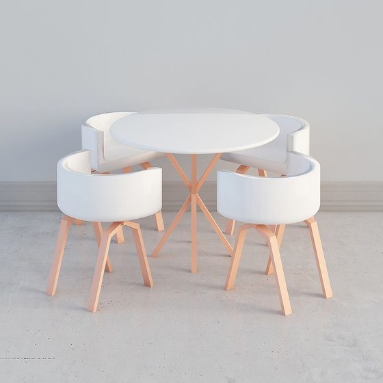 Круглые столы и стулья