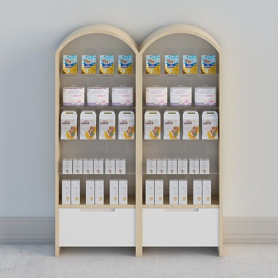 Elegant Low-Poly Shelf 3D model