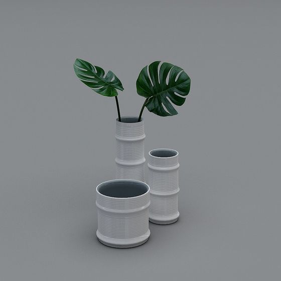 Bamboo Segment Vase 3D model