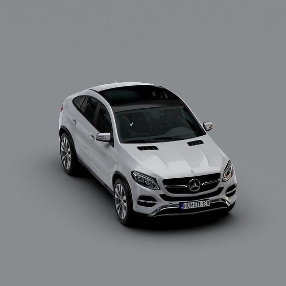 Gray Max Benz SUV 3D Model for Transportation Design