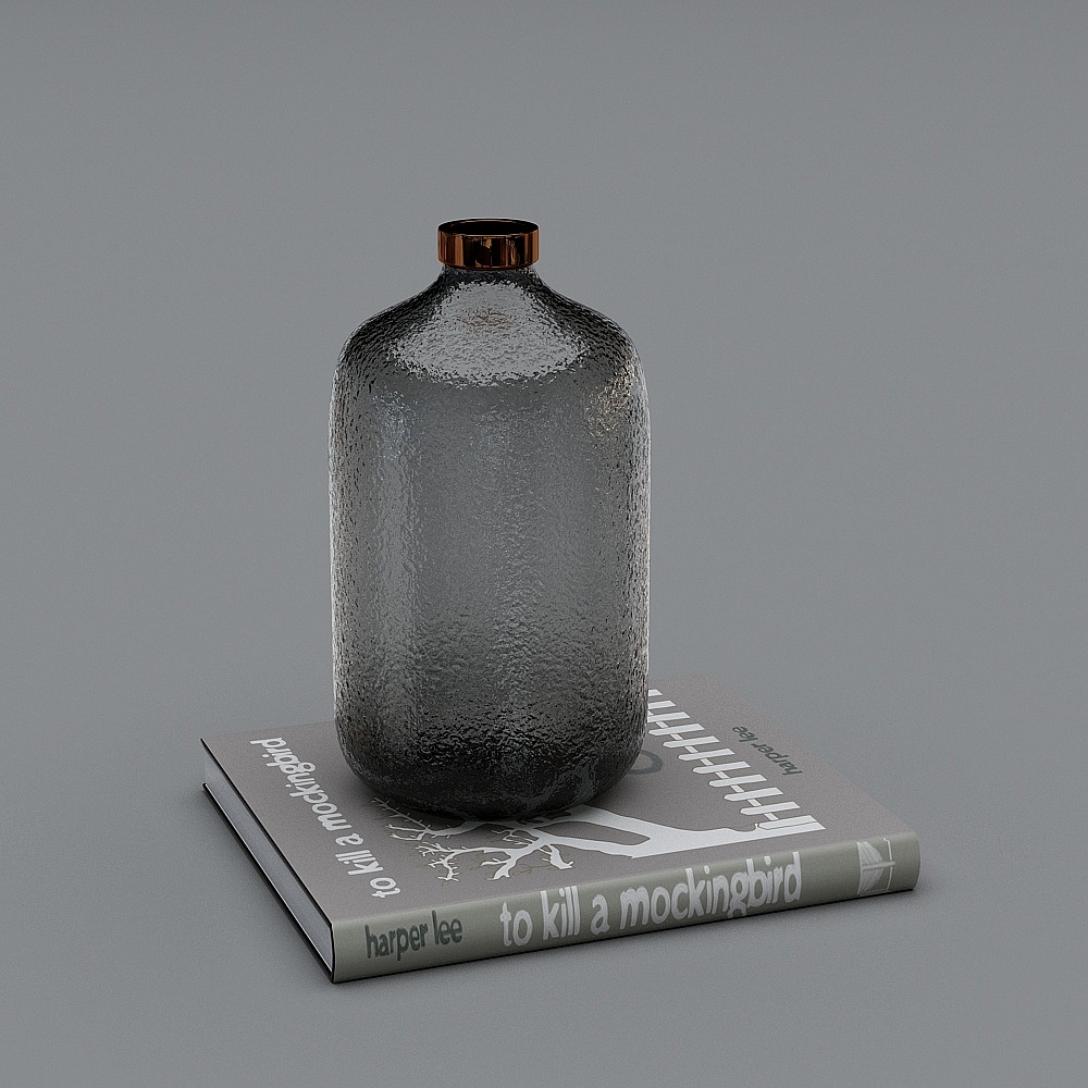 Low Poly Glass Bottle 3D model Inspired by Classic Literature