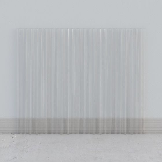 Stylish Transparent Ripple Panel Wall 3D model