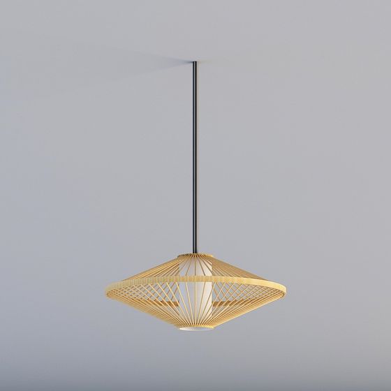 Elegant Low-Poly Pendant Light 3D model