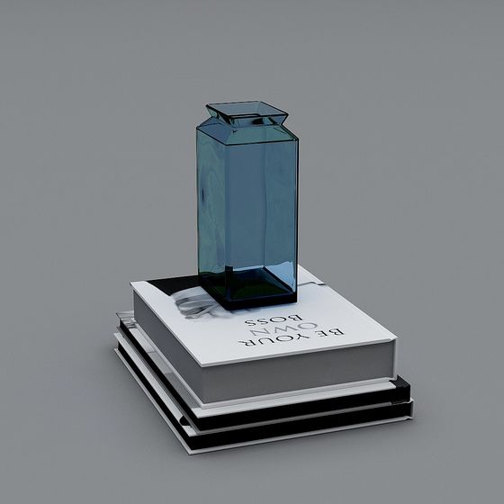 Chic Low-Polygon Glass Bottle 3D Model for Creative Projects