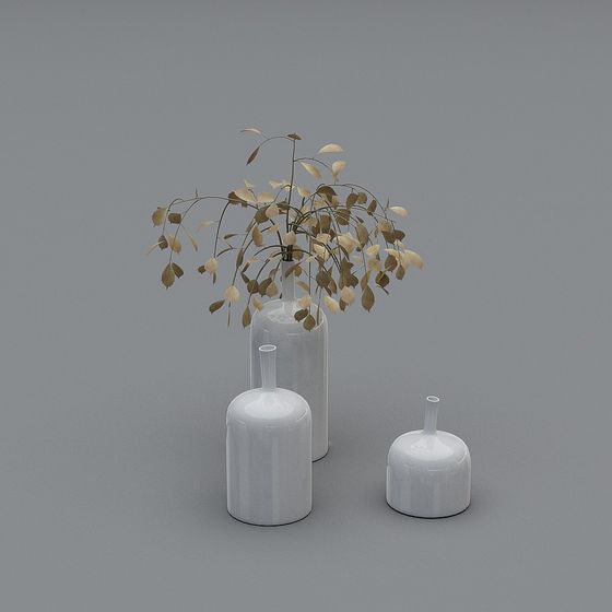 Autumn Vases 3D model