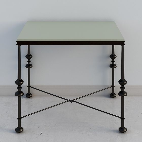 Vintage Industrial Side Table 3D model