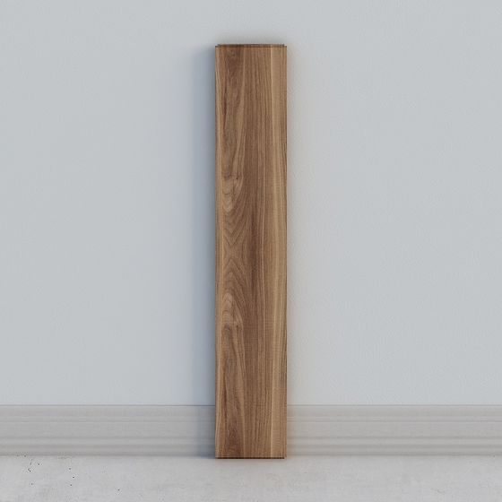 Natural Grain Low Polygon Wood Board 3D model