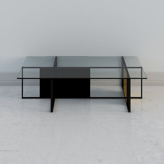 Stylish Glass Cube Table 3D model